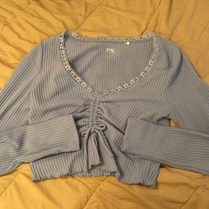 Pacsun blue baby tee- long sleeve like new